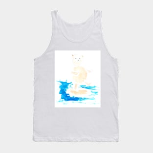 bear, surfing, sport, animal, joy, toy, gift, watercolor, illustration, painting, art, good mood, Tank Top